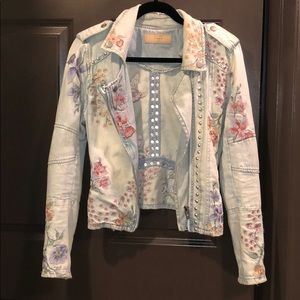 BLANK NYC Embroidered Denim Jacket.